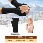 Warm Half Finger Gloves for Women - Winter Mittens