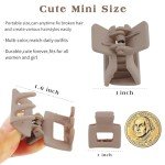 10 Mini Matte Hair Claw Clips for Women