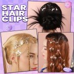 YGDZ 20-Piece Star & Silver Hair Clip Set