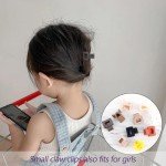 10 Mini Matte Hair Claw Clips for Women
