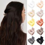 10 Mini Matte Hair Claw Clips for Women