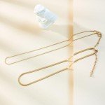 2PCS Gold Herringbone Necklace Set for Women