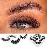 Fluffy 3D Mink False Eyelashes - 5 Pairs