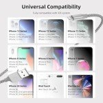iPhone Charger 3 Pack 10 ft Apple MFi Certified Lightning Nylon Braided Cable Fast Charging Cord Compatible with iPhone 13 12 11 Pro Max XR XS X 8 7 6 Plus SE iPad and More
