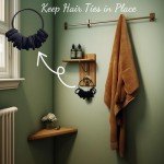 Black Cotton Hair Ties with Organizer Ring (100)