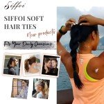 Black Cotton Hair Ties with Organizer Ring (100)