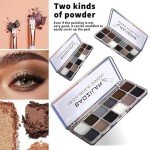 12 Shades Smokey Eyeshadow Palette - Black, Grey, Silver