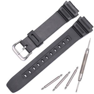 Black Resin Strap for Casio Watches