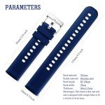 Silicone Quick Release Watch Band - Dark Blue