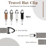 Mabor 4-Pack Travel Hat Clips for Easy Carry