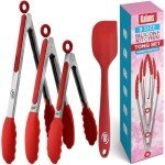 Set of 4 Heat-Resistant Kitchen Tongs