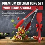 Set of 4 Heat-Resistant Kitchen Tongs