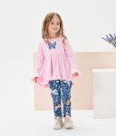 Yoxindax Toddler Girls Floral Ruffle Outfit Set