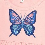 Yoxindax Toddler Girls Floral Ruffle Outfit Set