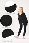 Girls Cotton Thermal Underwear Set - Black
