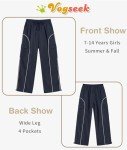 Girls Y2K Dark Blue Baggy Parachute Pants