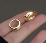 Trendy Gold Hoop Earrings for Women - 3 Pairs