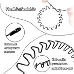 KELUBATU 6-Pack Unisex Wavy Metal Headbands