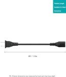 TV Power Cord AC Cable for Samsung 24" 32" 40" 43" 48" 49" 50" 55" 60" 65" 75" 80" 85" Inch LCD HD Smart 4K Curved TV UN55RU8000FXZA UN65RU7100FXZA UN43NU6900FXZA, 2 Prong Replacement Cable 6 Feet