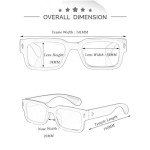 Trendy Black Square Thick Frame Sunglasses