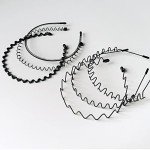 KELUBATU 6-Pack Unisex Wavy Metal Headbands