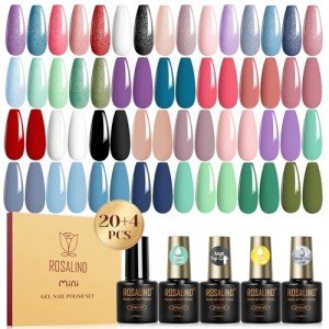 24PCS Gel Nail Polish Set with Base & Top Coats