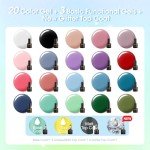 24PCS Gel Nail Polish Set with Base & Top Coats