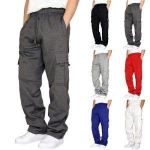 Men's Plus Size Baggy Cargo Sweatpants with Pockets