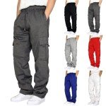 Men's Plus Size Baggy Cargo Sweatpants with Pockets