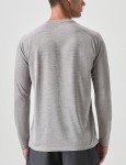 Lightweight Men's Long Sleeve Athletic T-Shirt - Gray
