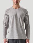 Lightweight Men's Long Sleeve Athletic T-Shirt - Gray