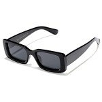 Retro 90s Style Polarized Rectangle Sunglasses