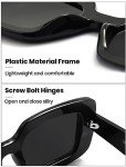 Retro 90s Style Polarized Rectangle Sunglasses