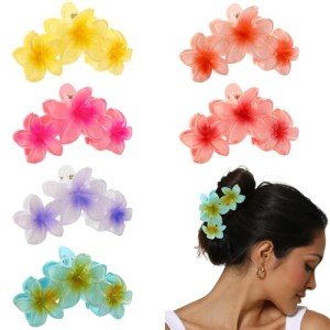 Flower Hair Clips for Women - 6 Pack