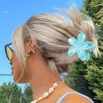 Set of 6 Flower Hair Claw Clips