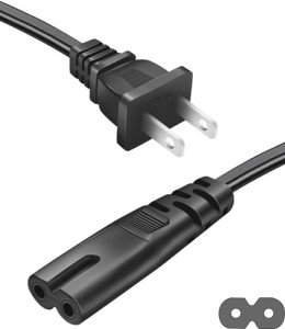 TV Power Cord for Samsung LG Sharp Toshiba TCL Sony Panasonic Hisense Insignia JVC 4k 8k LED UHD HDR QLED Smart Crystal Roku Google Tizen Quantum Pro 2 Prong TV Plug Cable Replacement 10 Feet