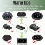 TV Power Cord 6.6ft Cable Compatible with for TCL Roku Smart LED LCD HD TV 24" 32" 40" 42" 43" 48" 50" 55" 60" 65" 75" 85" Inch TV- TCL Roku TV and More TV Power Cable Plug Supply Cord Replacement