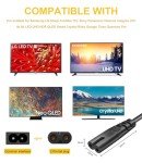 TV Power Cord for Samsung LG Sharp Toshiba TCL Sony Panasonic Hisense Insignia JVC 4k 8k LED UHD HDR QLED Smart Crystal Roku Google Tizen Quantum Pro 2 Prong TV Plug Cable Replacement 10 Feet