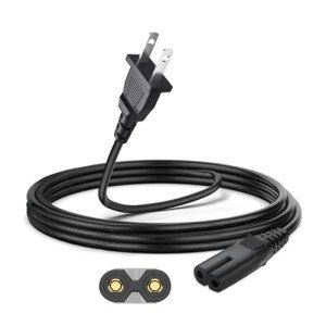 6FT LG TV Power Cord for LG TV 24" 28" 32" 40" 43" 48" 49" 50" 55" 60" 65" 75" 80" 85" LCD HD Smart 4K TV 2 Prong AC Power Cable, 43LH570A 55UH6090 55LH575A 55UH6030 32LH500B Charging Power Cord Cable