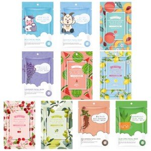 10-Pack Variety Sheet Masks for All Skin Types