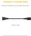 TV Power Cord for Samsung LG Sharp Toshiba TCL Sony Panasonic Hisense Insignia JVC 4k 8k LED UHD HDR QLED Smart Crystal Roku Google Tizen Quantum Pro 2 Prong TV Plug Cable Replacement 10 Feet