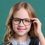Kids Black Nerd Glasses for Ages 4-12