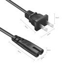 TV Power Cord for Samsung LG Sharp Toshiba TCL Sony Panasonic Hisense Insignia JVC 4k 8k LED UHD HDR QLED Smart Crystal Roku Google Tizen Quantum Pro 2 Prong TV Plug Cable Replacement 10 Feet