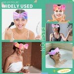 Fuzzy Bow Headband for Skincare and Makeup