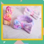 Fuzzy Bow Headband for Skincare and Makeup