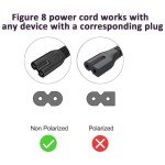 6FT LG TV Power Cord for LG TV 24" 28" 32" 40" 43" 48" 49" 50" 55" 60" 65" 75" 80" 85" LCD HD Smart 4K TV 2 Prong AC Power Cable, 43LH570A 55UH6090 55LH575A 55UH6030 32LH500B Charging Power Cord Cable