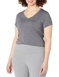 Hanes Women's Sport Performance V-Neck Tee, Granite Heather, X-Large