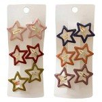 12-Pack Star Hair Clips for Women & Girls