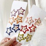 12-Pack Star Hair Clips for Women & Girls