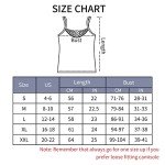 Womens Tank Top Camisoles with Premium Cotton Italian Design - Trimmed with Flower Lace on Neckline (928-White, XL)